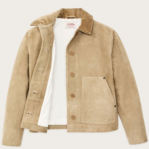 Women's short suede barn jacket von Filson | Light gray (Beige)