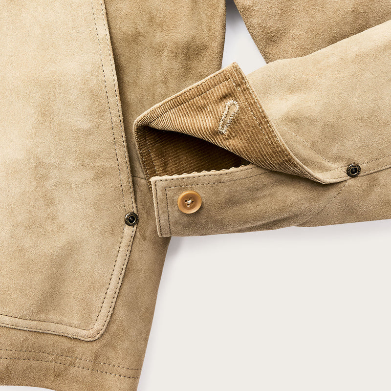 Women's short suede barn jacket von Filson | Light gray (Beige)