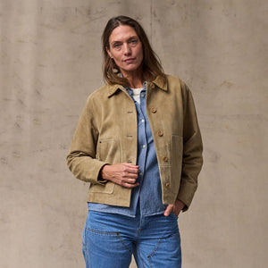 Women's short suede barn jacket von Filson | Light gray (Beige)