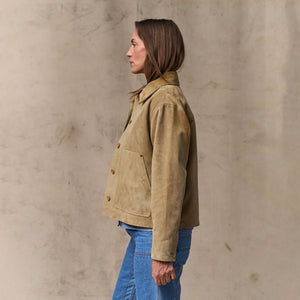 Women's short suede barn jacket von Filson | Light gray (Beige)