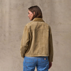 Women's short suede barn jacket von Filson | Light gray (Beige)