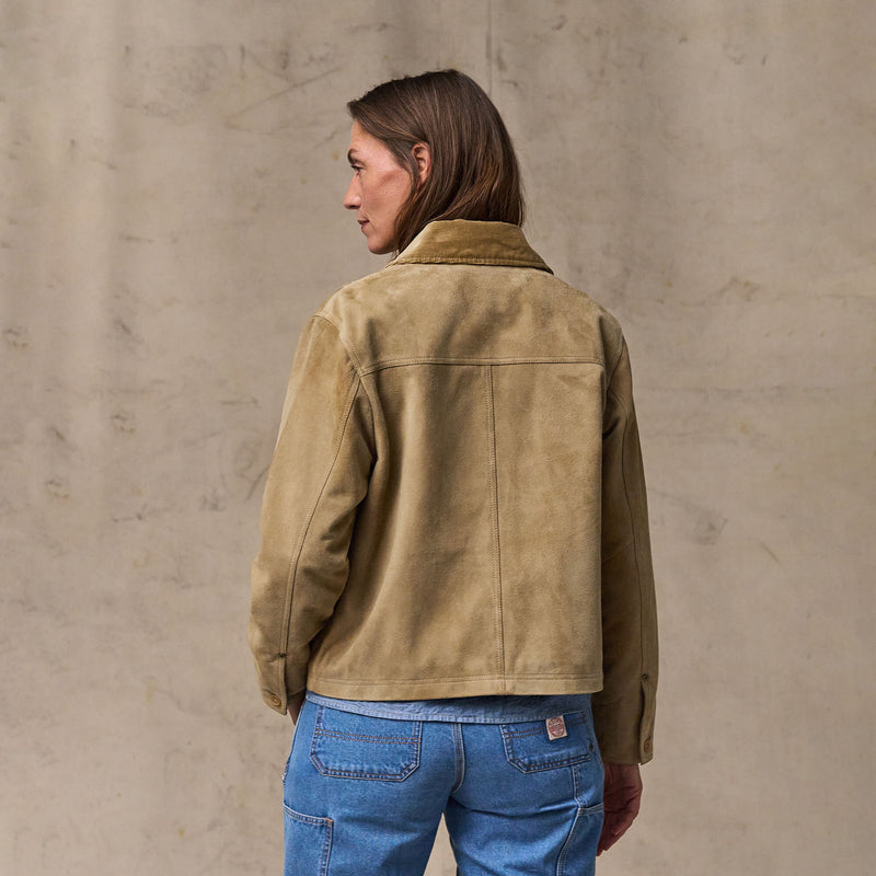 Women's short suede barn jacket von Filson | Light gray (Beige)