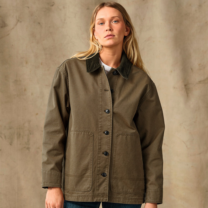 Women's canvas barn coat von Filson | Marsh olive (Green)