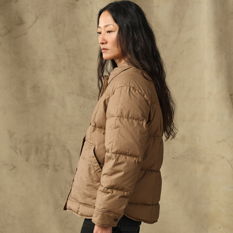 Women's heritage cotton down jacket von Filson | Antique bronze (Brown)