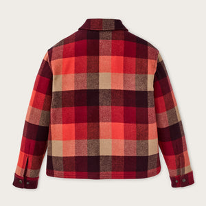 Women's spokane insulated jacket by Filson | Red / burgundy plaid (Red)