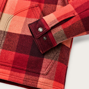 Women's spokane insulated jacket by Filson | Red / burgundy plaid (Red)