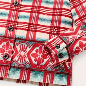 Women's colchuck short jacket by Filson | Rust / multi jacquar (Red)