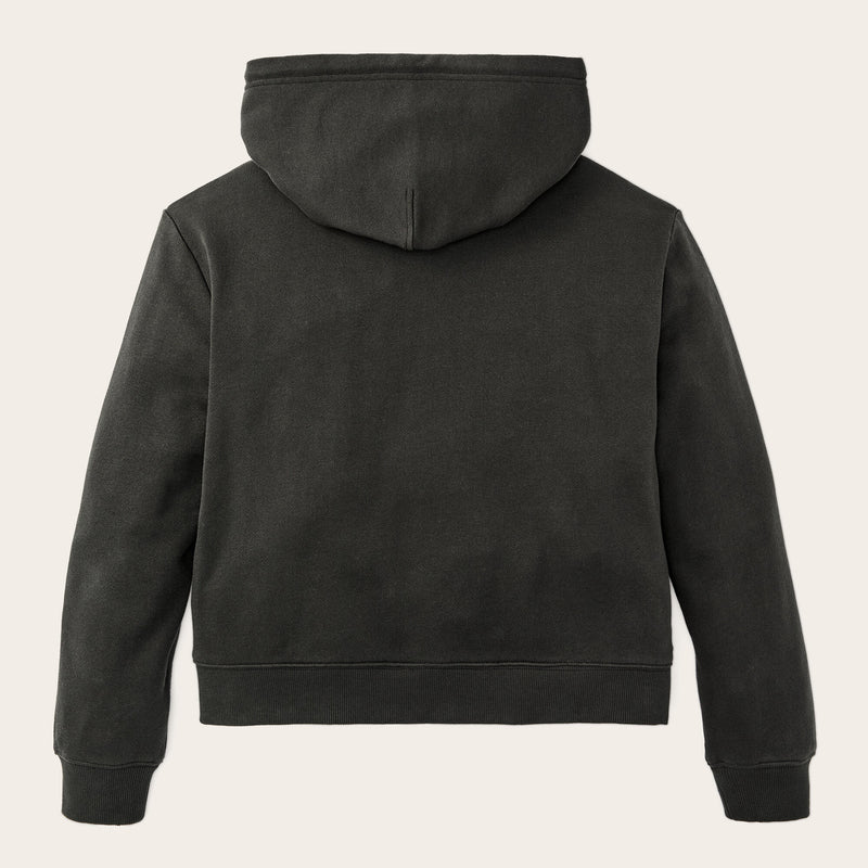 Women's french terry half-zip hoodie by Filson | Faded black (Black)