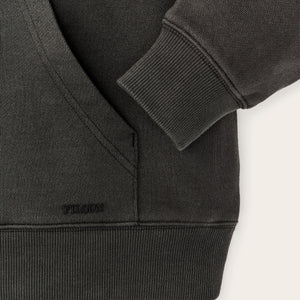 Women's french terry half-zip hoodie by Filson | Faded black (Black)