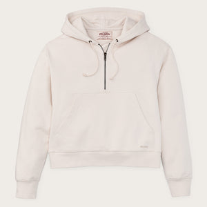 Women's french terry half-zip hoodie von Filson | Ivory (White)