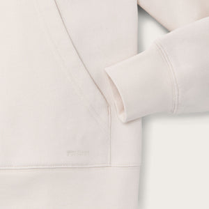 Women's french terry half-zip hoodie von Filson | Ivory (White)