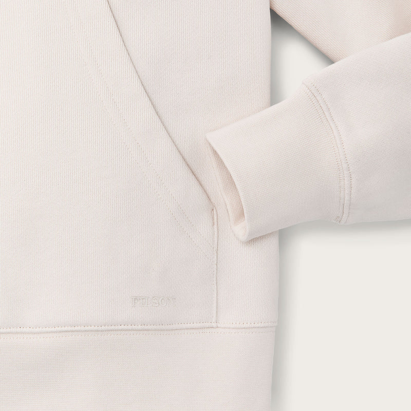 Women's french terry half-zip hoodie von Filson | Ivory (White)