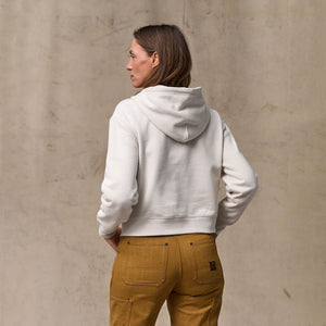 Women's french terry half-zip hoodie von Filson | Ivory (White)