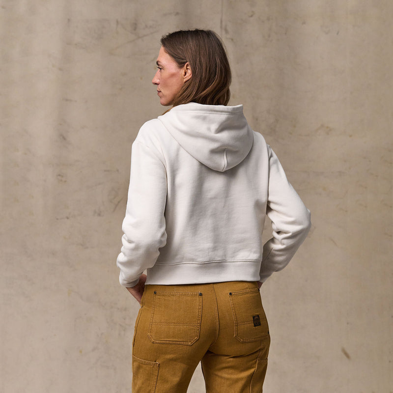 Women's french terry half-zip hoodie von Filson | Ivory (White)