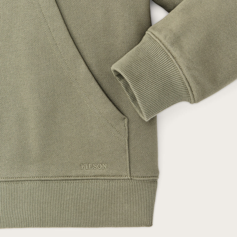 Women's french terry half-zip hoodie by Filson | Olive branch (Beige)