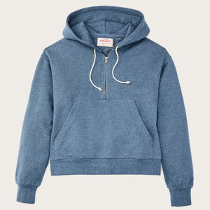 Women's french terry half-zip hoodie von Filson | Light blue (Blue)