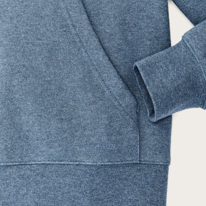 Women's french terry half-zip hoodie von Filson | Light blue (Blue)
