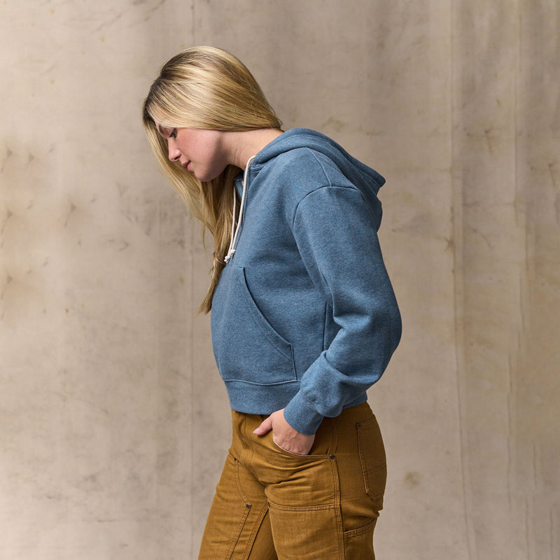 Women's french terry half-zip hoodie von Filson | Light blue (Blue)