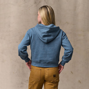Women's french terry half-zip hoodie von Filson | Light blue (Blue)