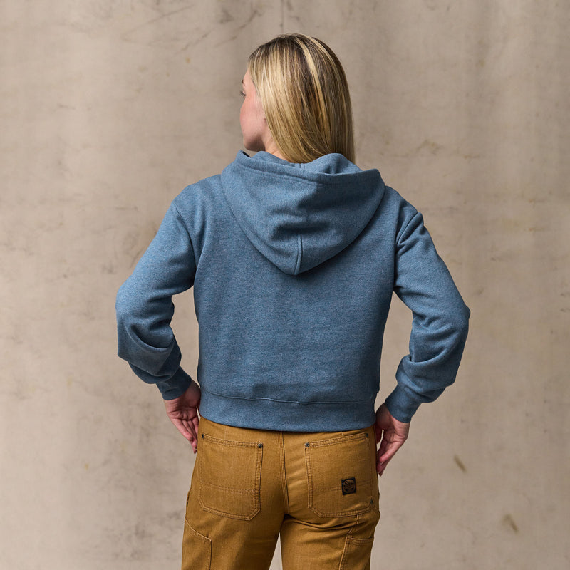 Women's french terry half-zip hoodie von Filson | Light blue (Blue)