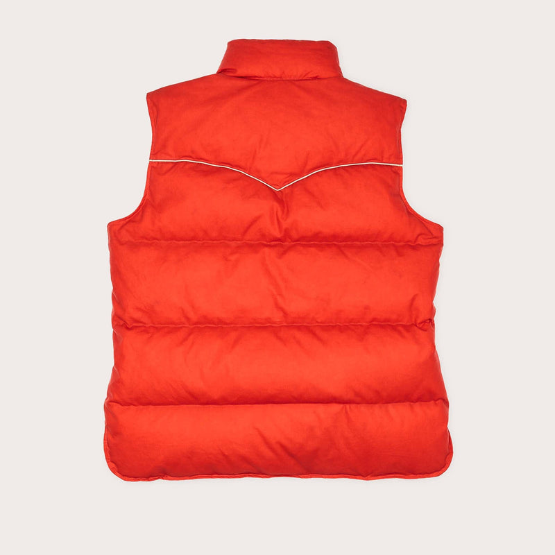 Women's waxed down vest von Filson | Campfire (Orange)