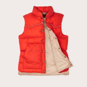 Women's waxed down vest von Filson | Campfire (Orange)