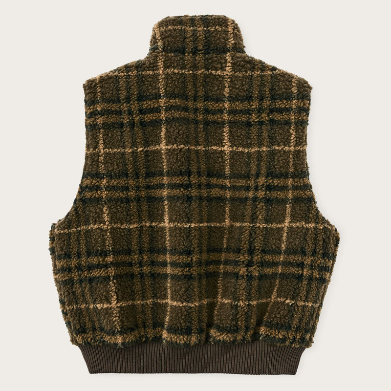 Women’s reversible wooly fleece vest by Filson | Tan (Beige)
