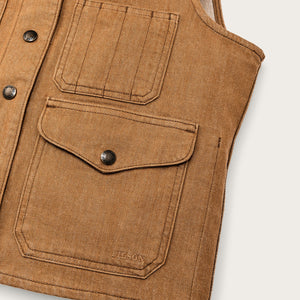 Women's archive cruiser vest by Filson | Harvest tan (Brown)