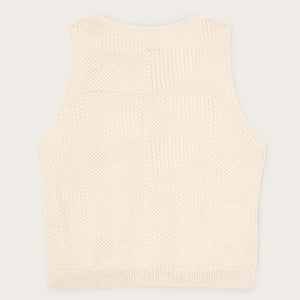 Women's cotton sweater vest von Filson | Ivory (White)