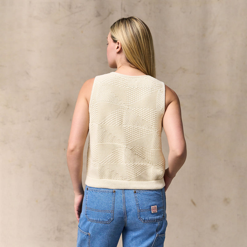 Women's cotton sweater vest von Filson | Ivory (White)