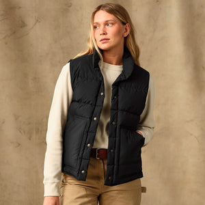 Women's heritage cotton down vest by Filson | Black (Black)