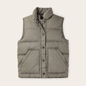 Women's heritage cotton down vest by Filson | Smokey olive (Gray)