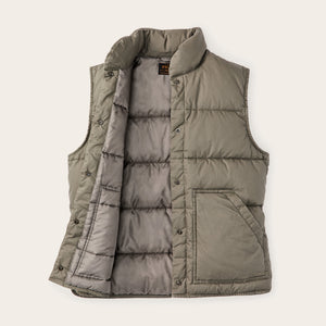 Women's heritage cotton down vest by Filson | Smokey olive (Gray)