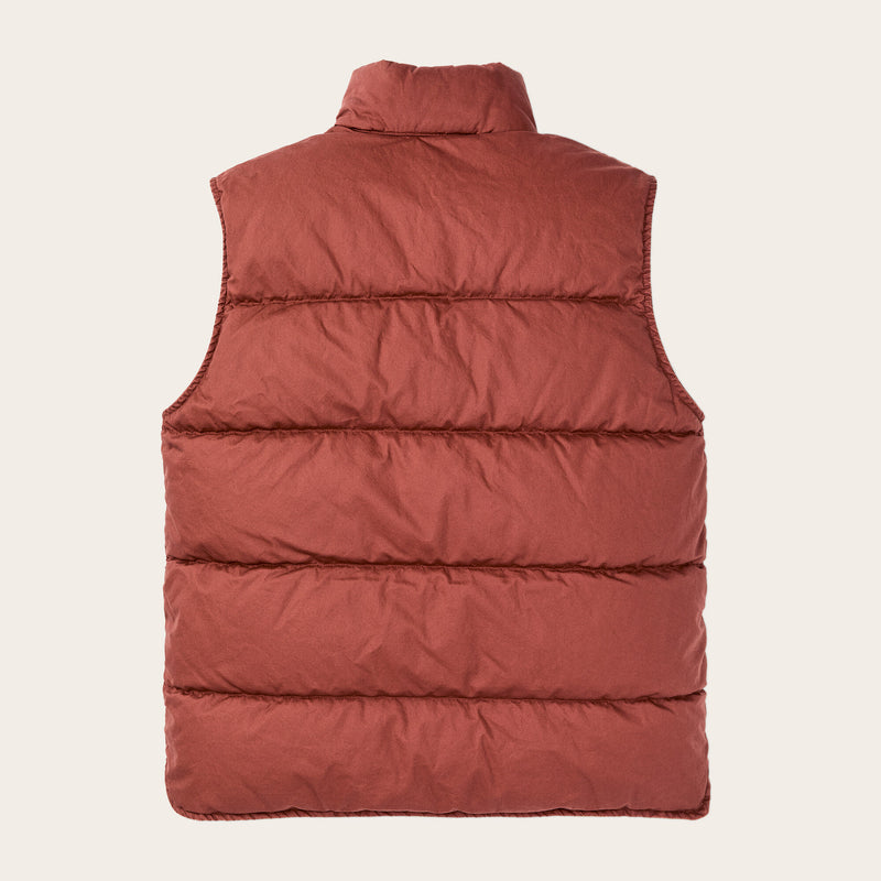 Women's heritage cotton down vest by Filson | Smoked paprika (Red)