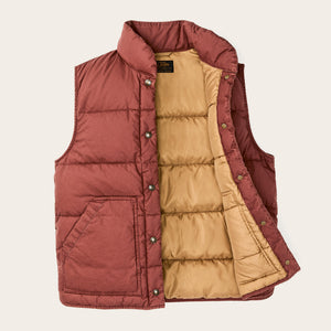 Women's heritage cotton down vest by Filson | Smoked paprika (Red)