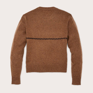 Women's wool crewneck sweater von Filson | Mustard horse (Brown)