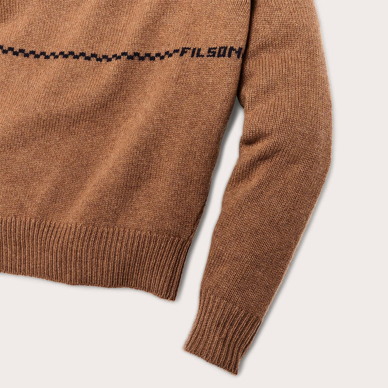 Women's wool crewneck sweater von Filson | Mustard horse (Brown)