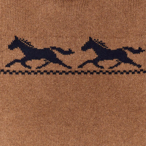 Women's wool crewneck sweater von Filson | Mustard horse (Brown)