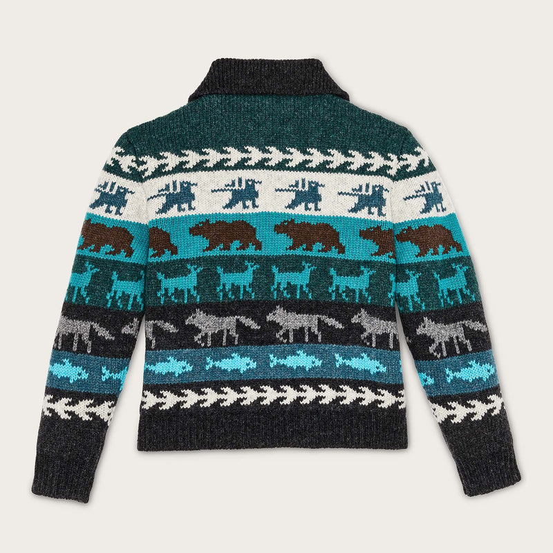 Women's fair isle cardigan di Filson | Animal multi (Multicolor)