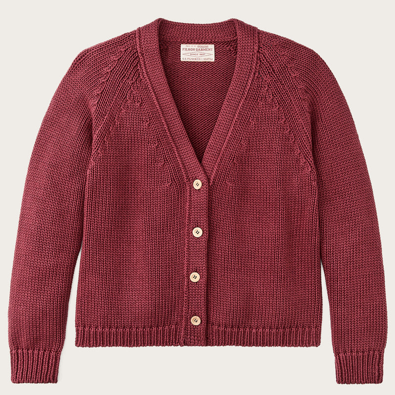 Rustic cotton cardigan für damen von Filson | Burgundy