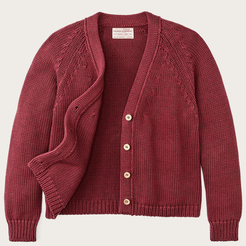 Rustic cotton cardigan für damen von Filson | Burgundy