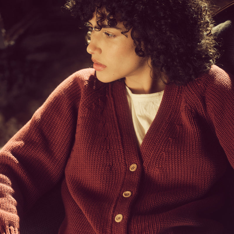Rustic cotton cardigan für damen von Filson | Burgundy