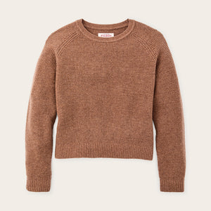 Women's waffle knit merino sweater by Filson | Brown heather (Brown)