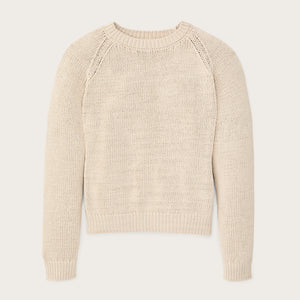 Women's cotton crewneck sweater by Filson | Natural (White)