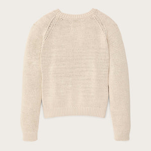 Women's cotton crewneck sweater by Filson | Natural (White)