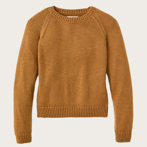 Women's cotton crewneck sweater by Filson | Golden brown (Beige)