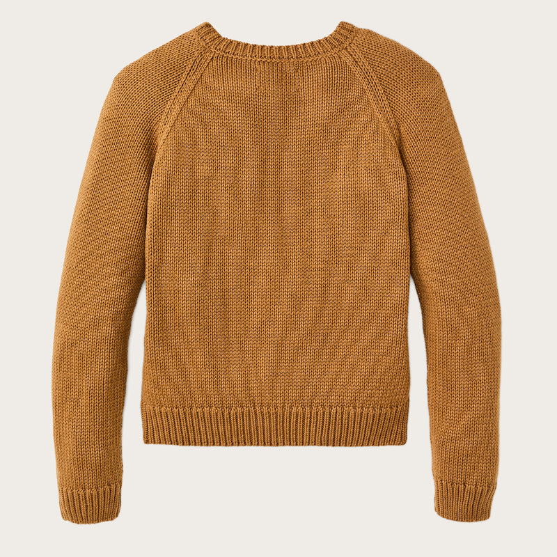 Women's cotton crewneck sweater by Filson | Golden brown (Beige)