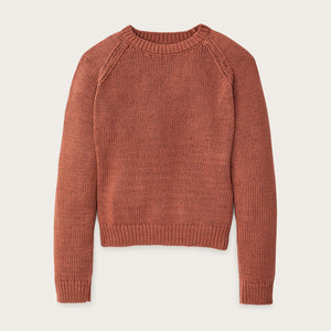 Women's cotton crewneck sweater by Filson | Copper brown (Red)