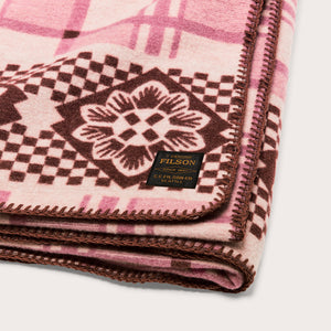 Flowers wool blanket von Filson | Flower blanket plaid (Pink)