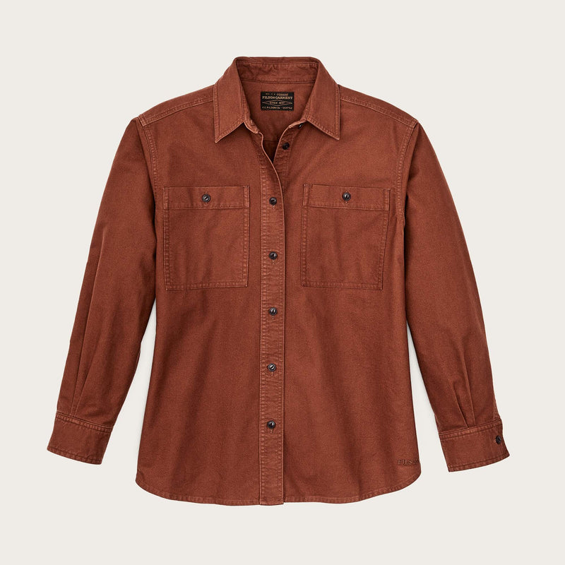 Women's field chamois shirt di Filson | Madder root (Brown)